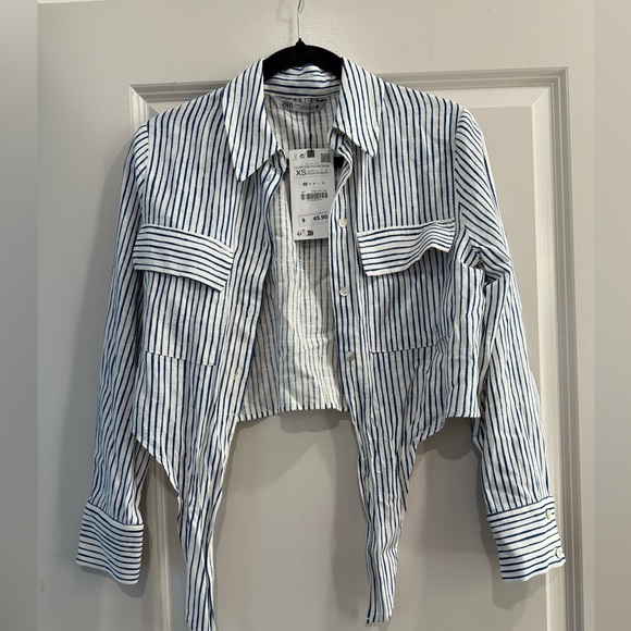 NWT Zara Stripe Shirt - Picture 1 of 3